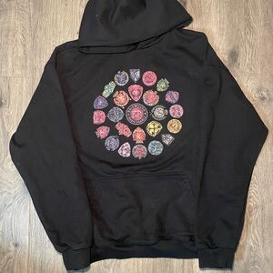 Balenciaga Flag Emblem Hoodie Red and Black Size M